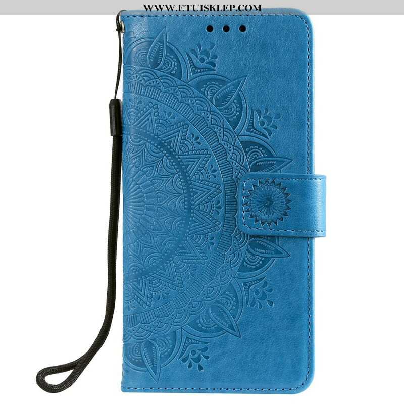 Skórzany Futerał do Samsung Galaxy S21 FE Mandala Słońca